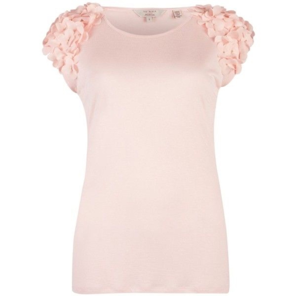 Ted Baker Pastel Pink Ruffle Embellished Top